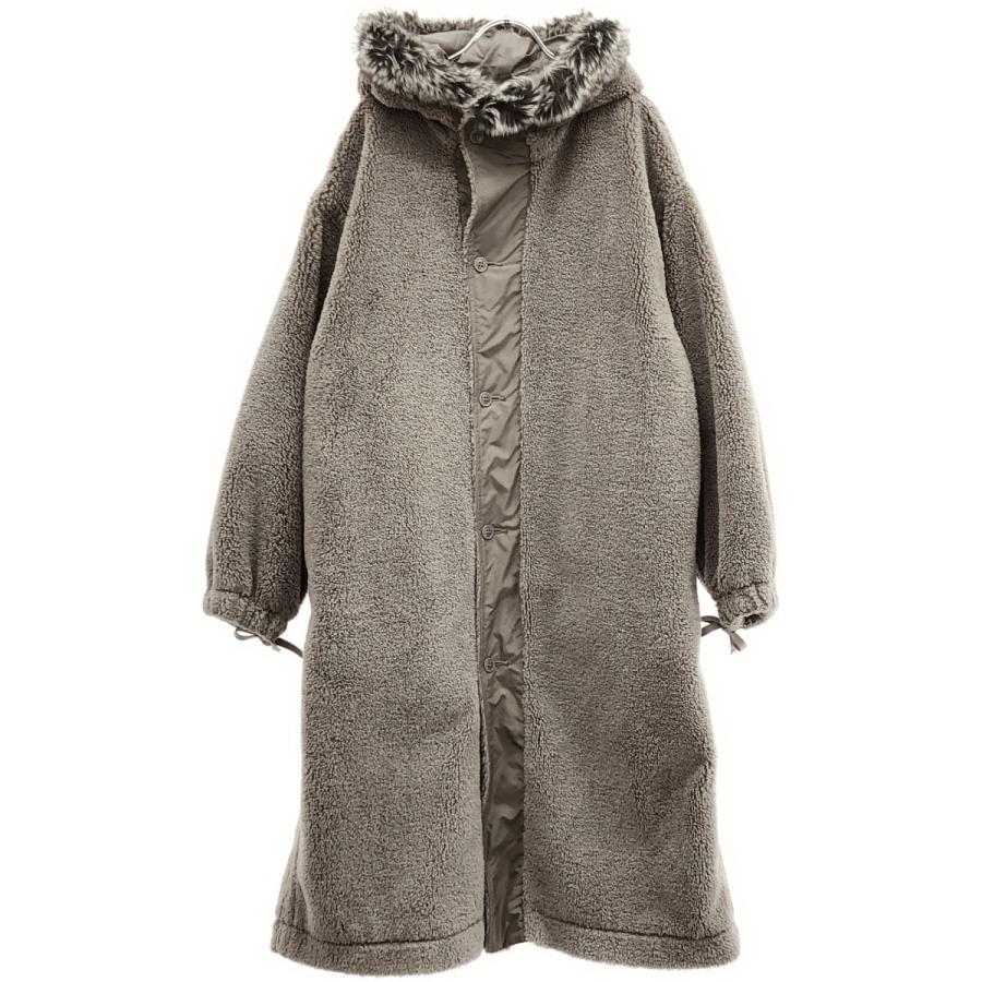 HYKE ハイク 20AW HOODED FAUX SHEARLING M-43 TYPE エコファー