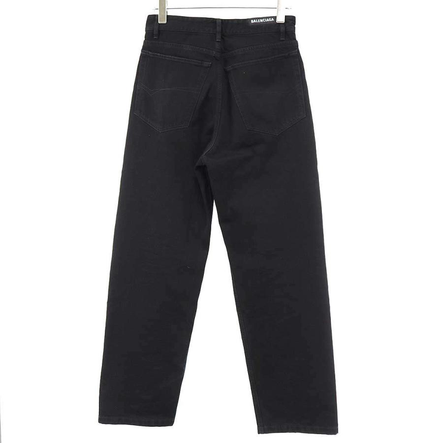 BALENCIAGA バレンシアガ ルーズフィットデニムパンツ 736540 TBP47 ブラック XXS BALENCIAGA（バレンシアガ） ルーズフィットデニムパンツ 736540 TBP47