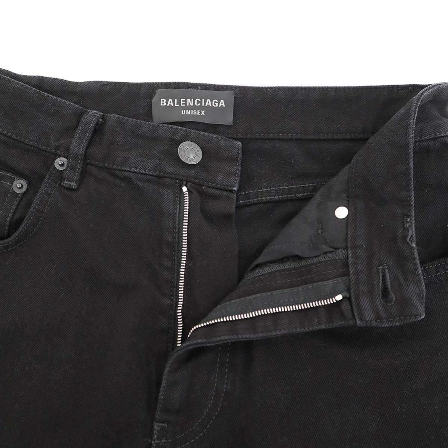 BALENCIAGA バレンシアガ ルーズフィットデニムパンツ 736540 TBP47 ブラック XXS BALENCIAGA（バレンシアガ） ルーズフィットデニムパンツ 736540 TBP47