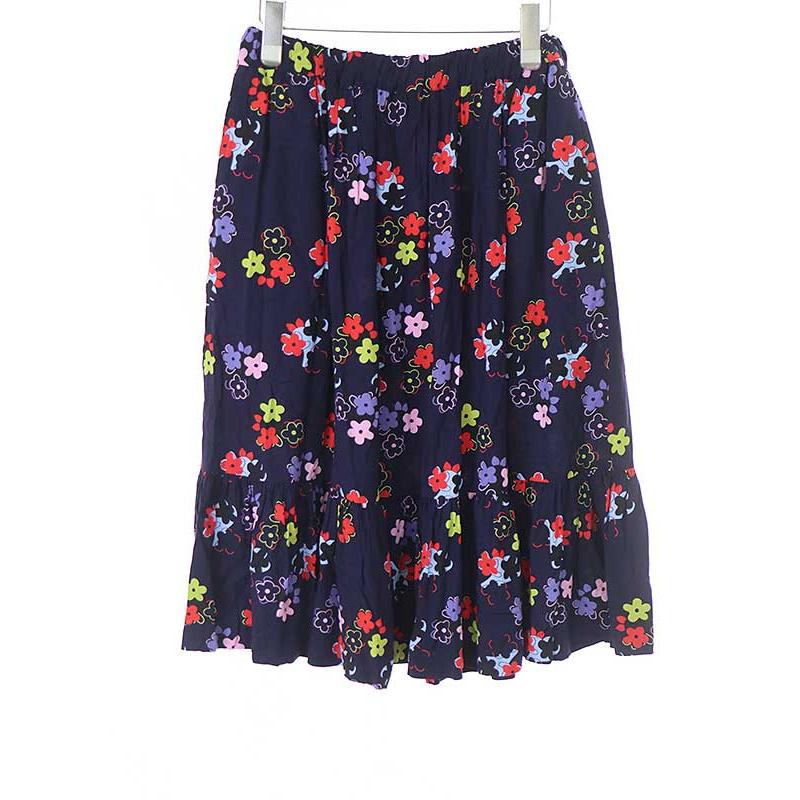 COMME des GARCONS　コムコム　スカート XS コムコム コムデギャルソンCOMME des GARCONS リネンレーヨンギンガム