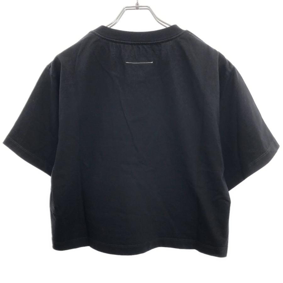 MM6 - MM6 エムエムシックス 19SS CHECKERS PRINTED SHORT TEE クロップドTシャツ S52GC0094 ブラック M MM6 エムエムシックス 19SS CHECKERS PRINTED SHORT TEE