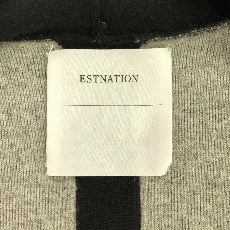 ESTNATION - ESTNATION エストネーション ウールカシミヤニットガウンコート カーディガン 6220012090053 ブラック M ESTNATION エストネーション ウールカシミヤニットガウンコート