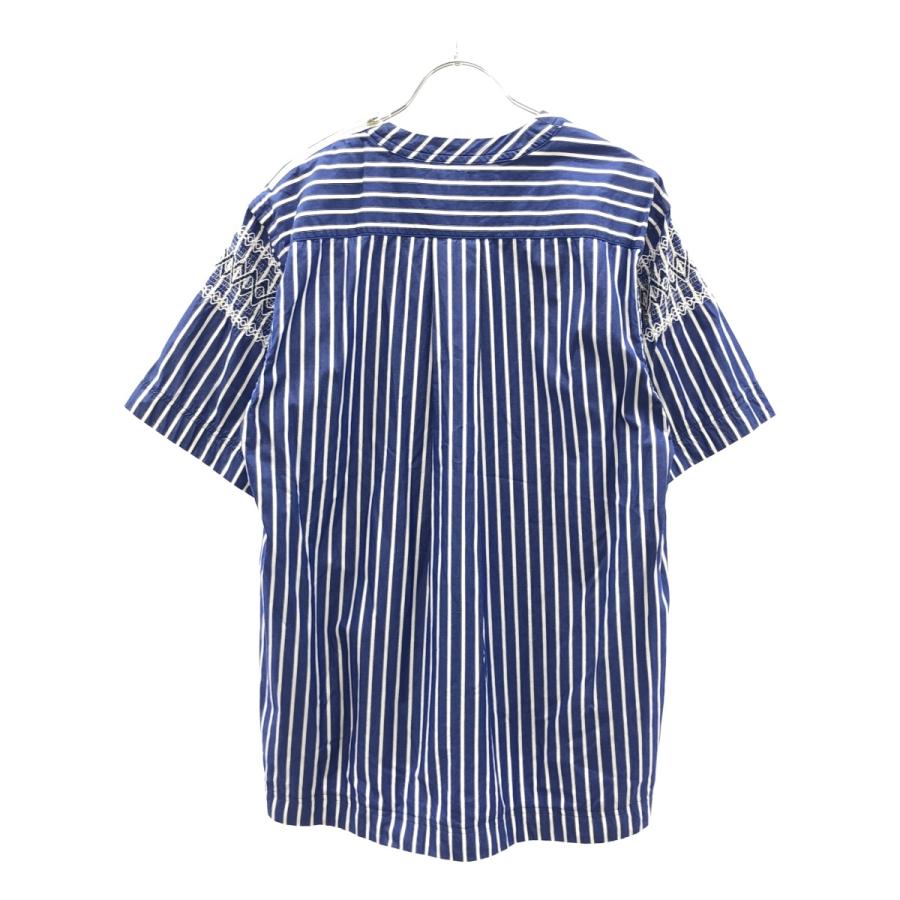 sacai（サカイ） 18SS ノルディック刺繍ストライププルオーバーシャツ
