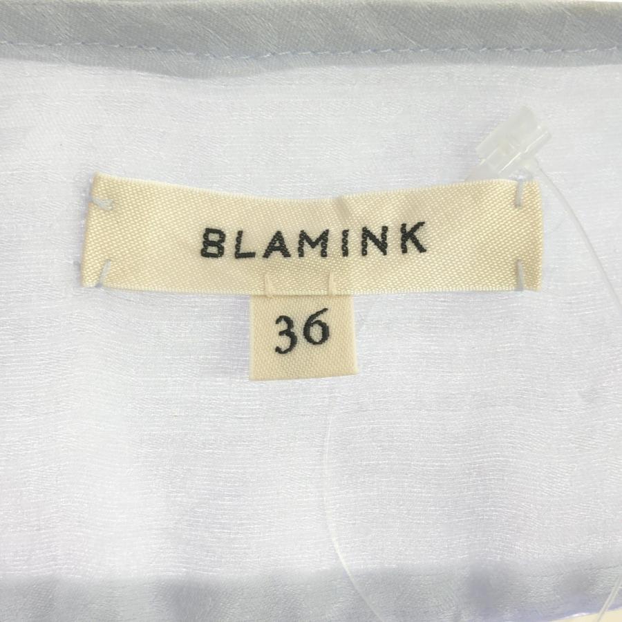 BLAMINK ブラミンク ノーカラーシルク ブラウスシャツ 7921-230-0187