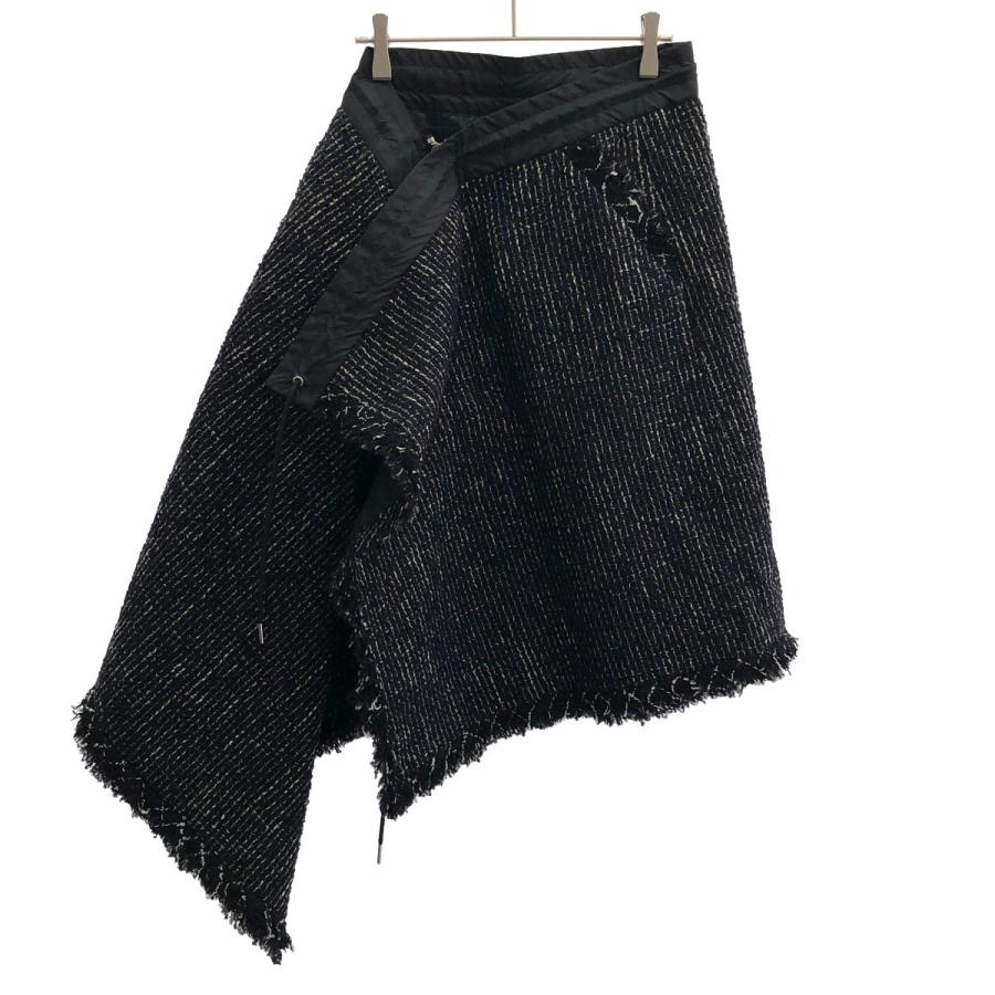 sacai サカイ ドッキング台形ウールスカート sacai（サカイ） 23AW Tweed Skirt ツイードスカート 23-06844