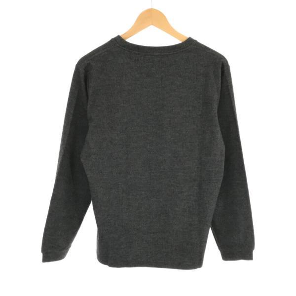ETHOSENS エトセンス 14AW スクエアデザインニットセーター グレー 