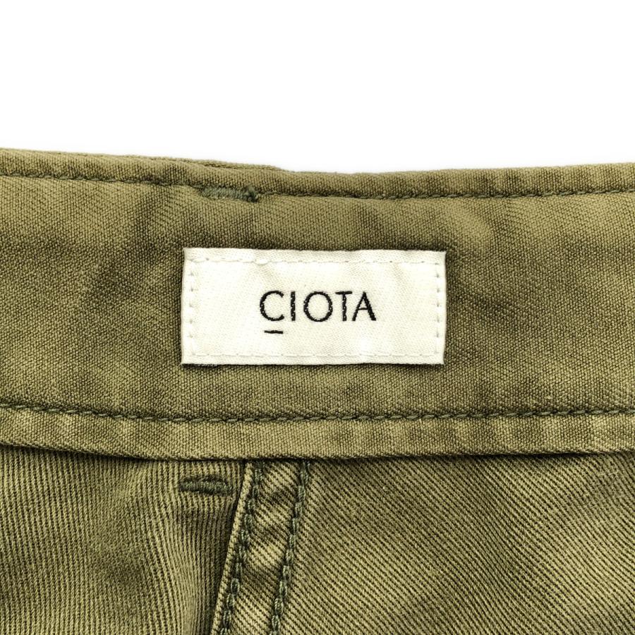 CIOTA シオタ スビンコットン バックサテン ベイカーパンツ PTLM-103M カーキ 6 IT4HS9TUZF5H