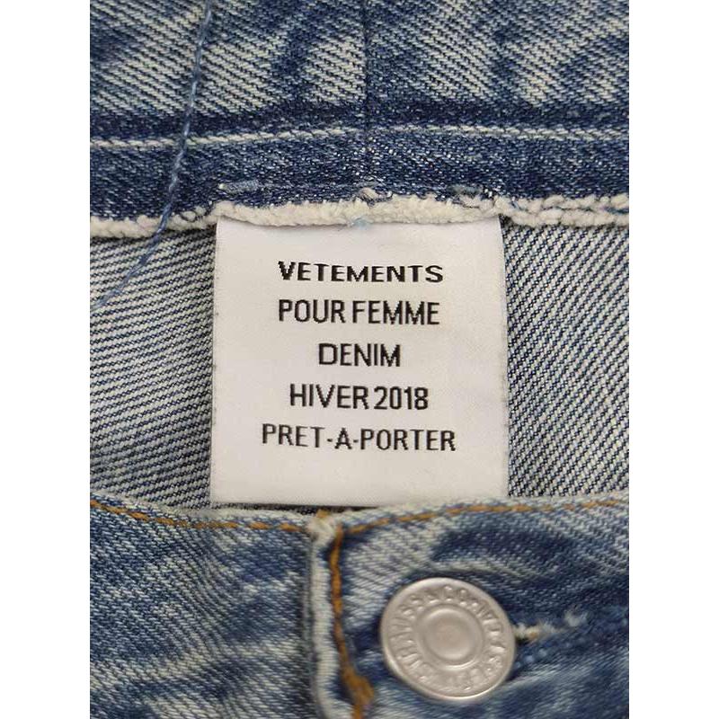 VETEMENTS ヴェトモン 18AW 再構築 デニムパンツ インディゴ S VETEMENTS ヴェトモン 18AW 再構築 デニムパンツ インディゴ S
