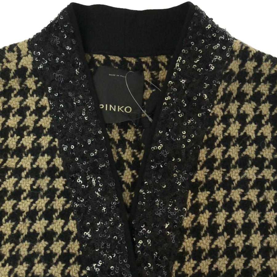 PINKO ピンコ 19AW スパンコールツイードジャケット 1N12Q7 ブラウン 