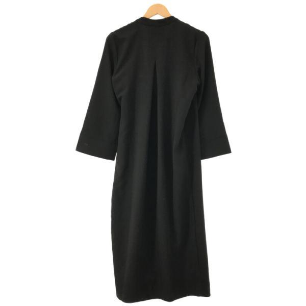 GANNI ガニー クレープミディラップワンピース ブラック サイズ