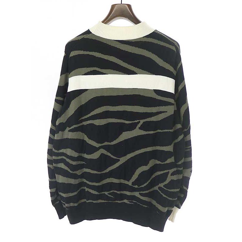 sacai】ニットセータープルオーバーゼブラ柄20SSサイズ3