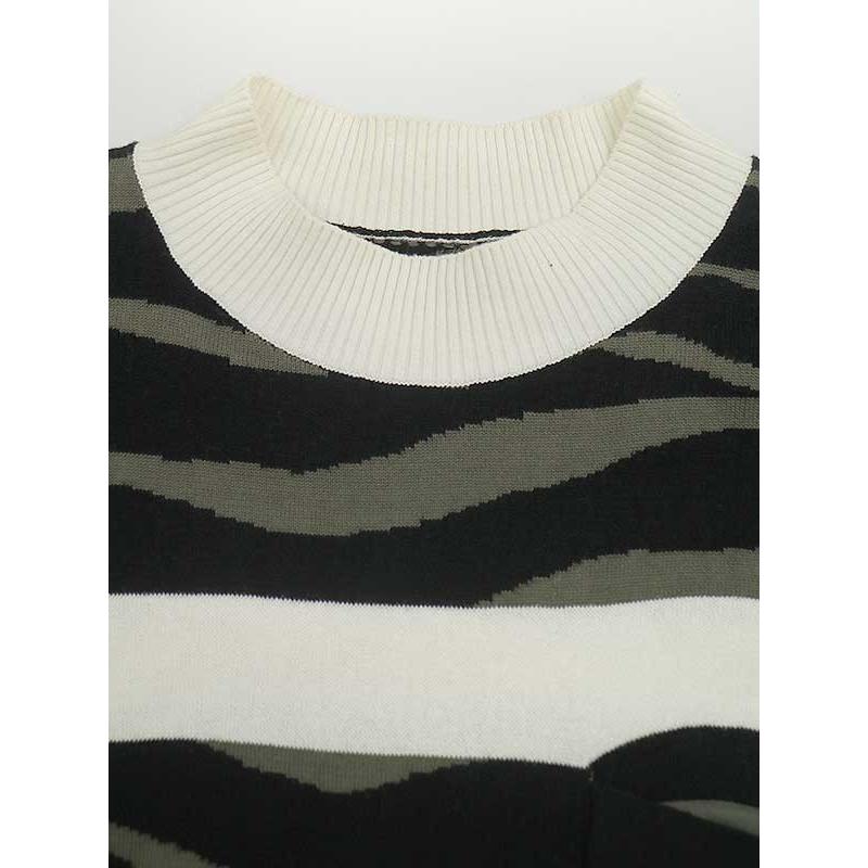 sacai サカイ 20SS ゼブラ柄ハイネックプルオーバーニットセーター  