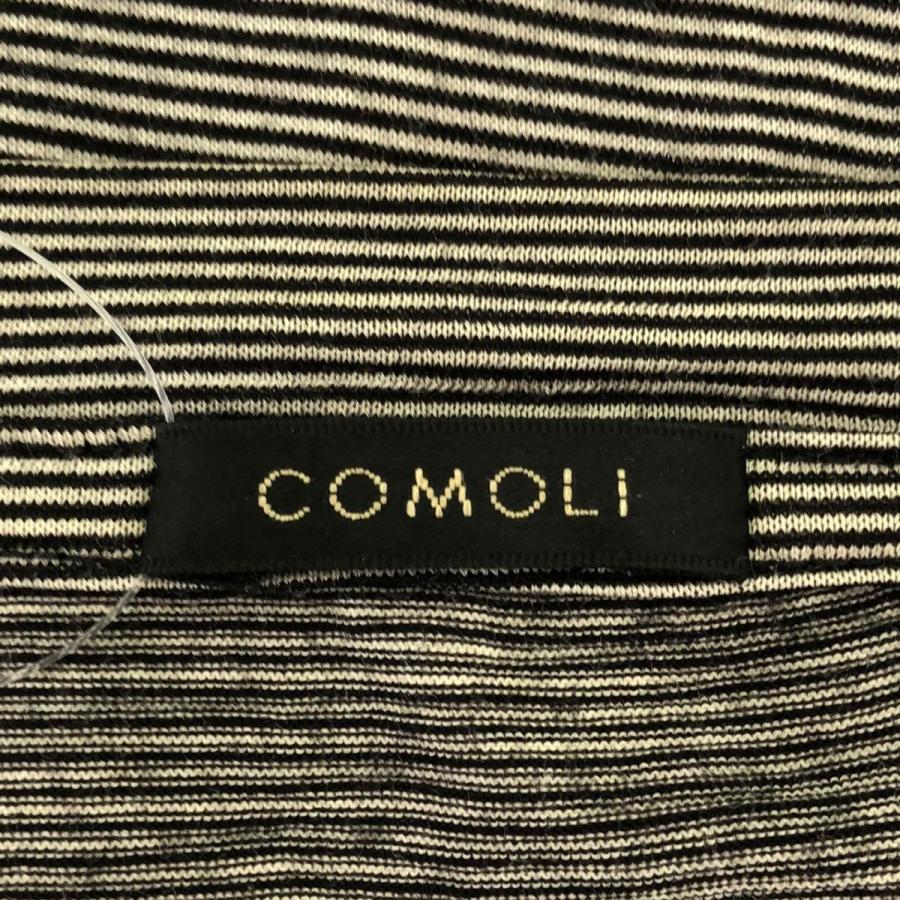 COMOLI（コモリ） 19SS ウール天竺半袖クルーネックボーダーTシャツ