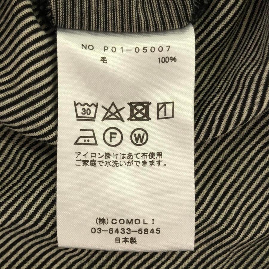 COMOLI ウール天竺ボーダークルーネックTシャツ COMOLI ウール天竺ボーダークルーネックTシャツ