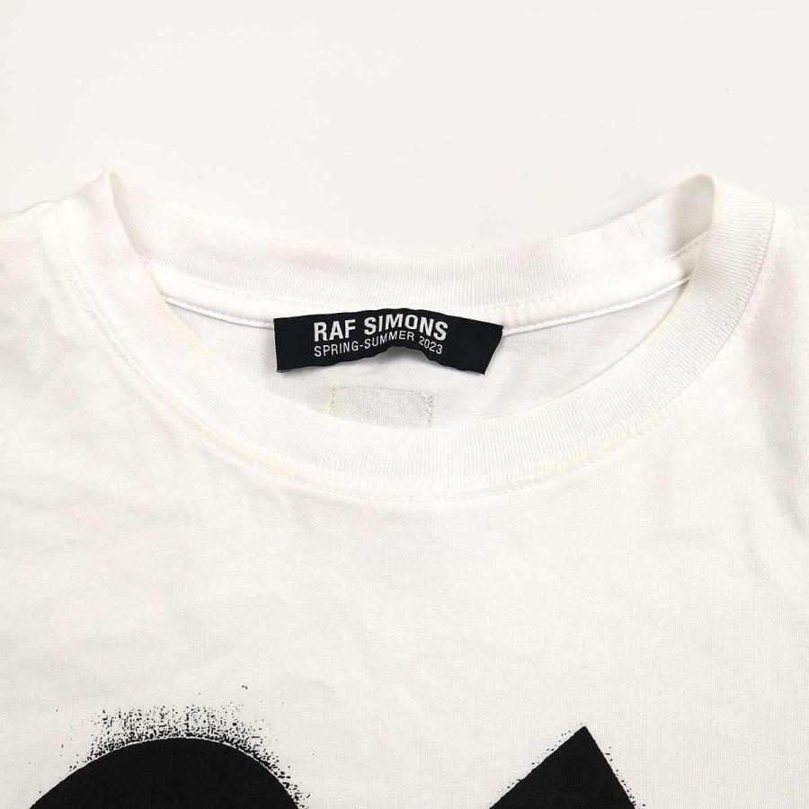 RAF SIMONS ラフシモンズ 23SS RロゴプリントTシャツ 231-120 ホワイト  