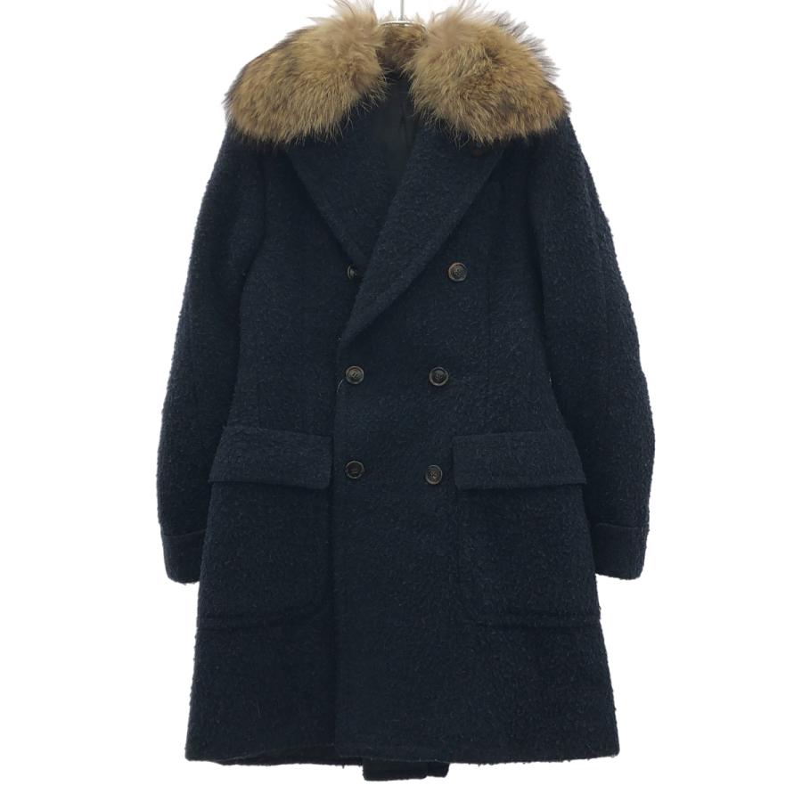 LARDINI（ラルディーニ） ファーカラーネップツイードダブルコート