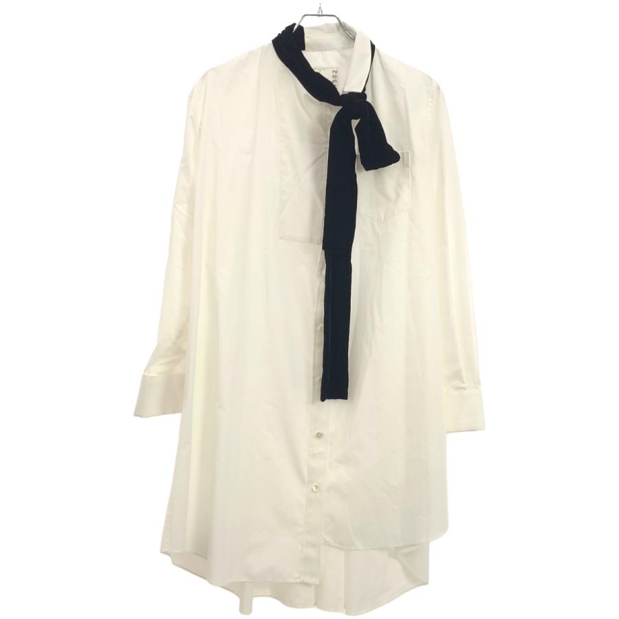 sacai サカイ 19SS ベルベットリボンシャツワンピース 19-04582 sacai サカイ 19SS ベルベットリボンシャツワンピース 19-04582