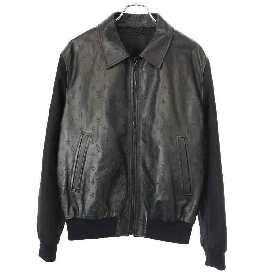 Louis Vuitton ルイヴィトン 22S レザー エンボス ジャケット LOUIS VUITTON ルイヴィトン 22SS Monogram Leather Switching Blouson