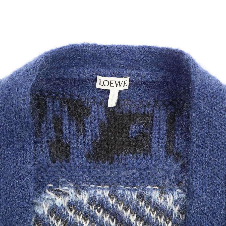 ご専用です　　ロエベ LOEWE   七分カーディガンネイビーブルーS 中古・古着通販】LOEWE (ロエベ) Striped V-Neck Cardigan/ストライプ