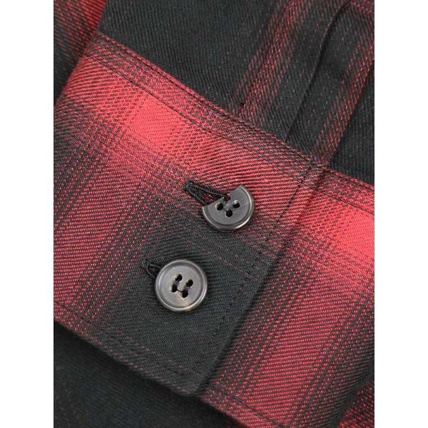 サンローランパリ ネルシャツ レッド チェック XS オンブレ 国内正規品 SAINT LAURENT レッドブラックチェックネルシャツ サンローランパリ