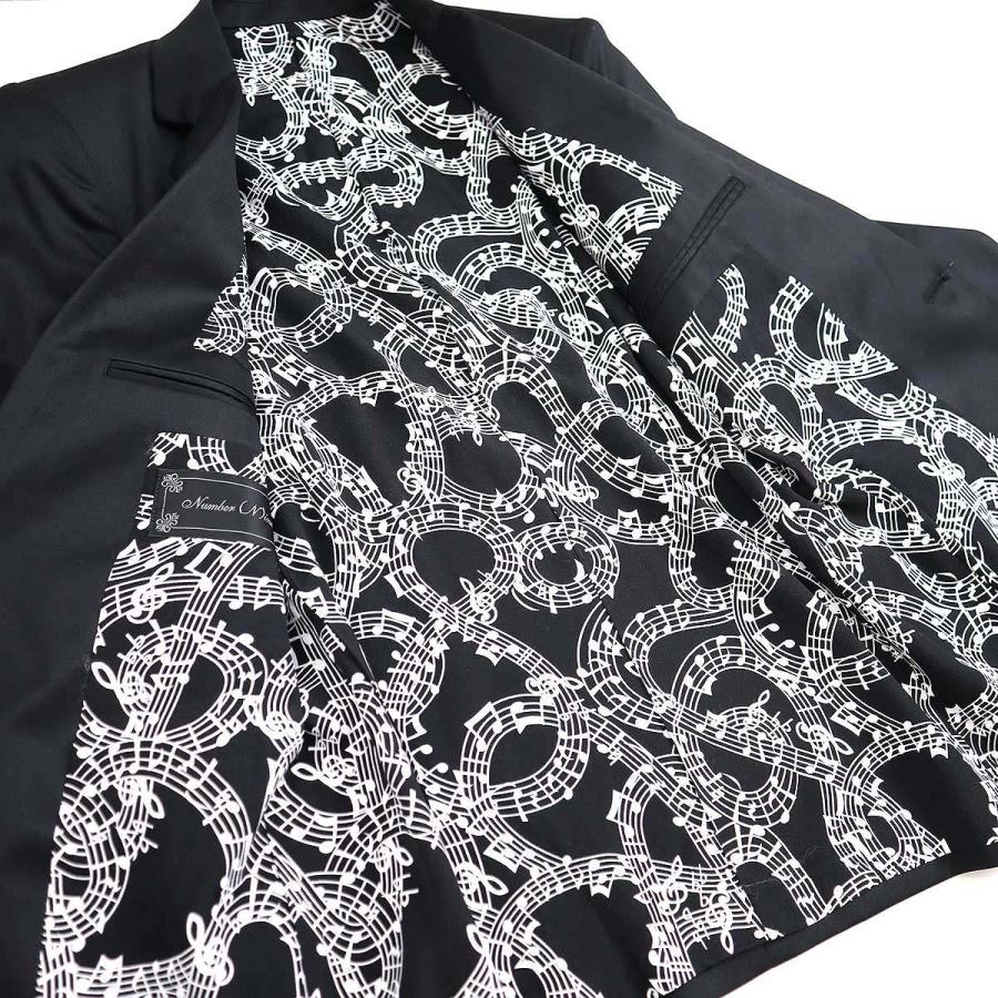 NUMBER(N)INE ナンバーナイン 12AW 裏地音符 1Bテーラード NUMBER(N)INE ナンバーナイン 12AW 裏地音符 1Bテーラード