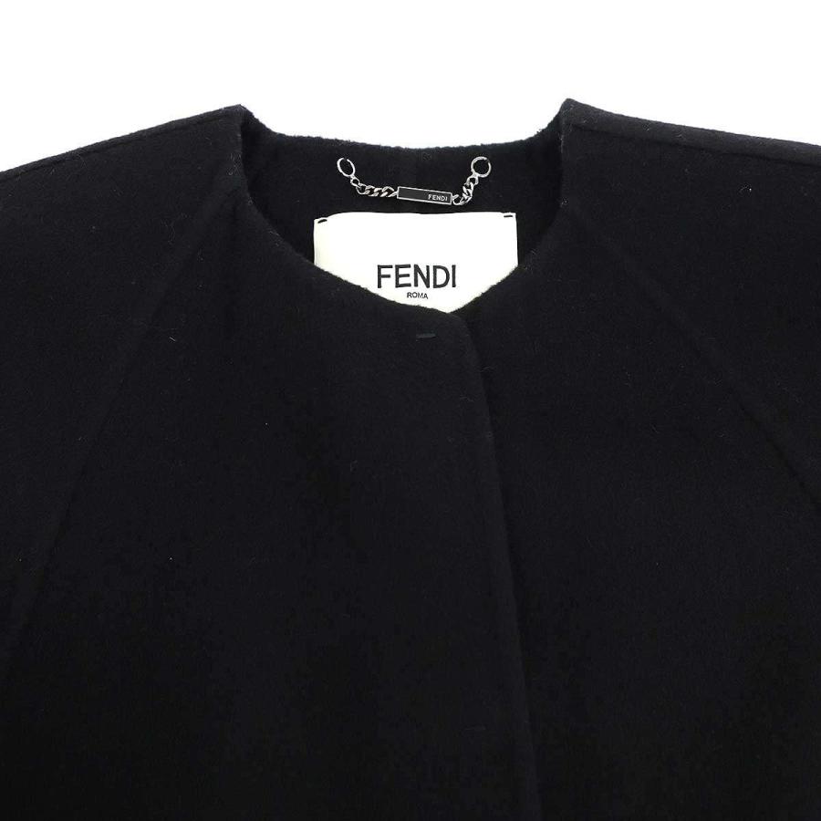 FENDI（フェンディ） フォックスファー ウールケープコート FF7818 W1D