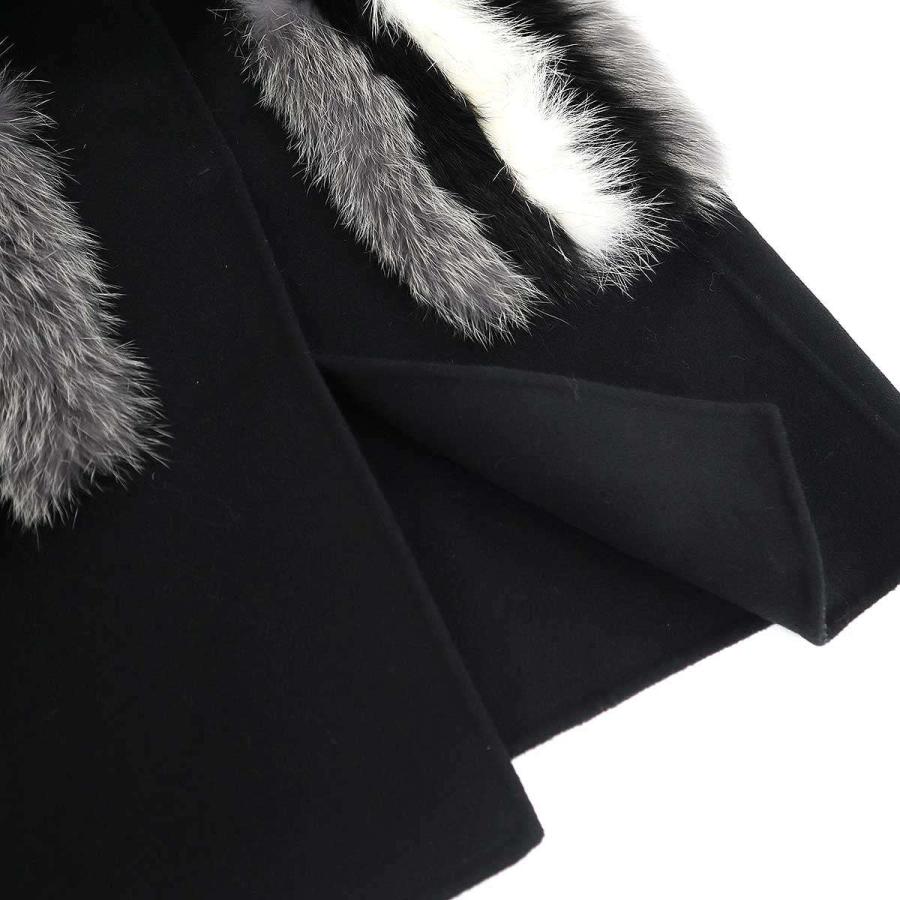 FENDI（フェンディ） フォックスファー ウールケープコート FF7818 W1D