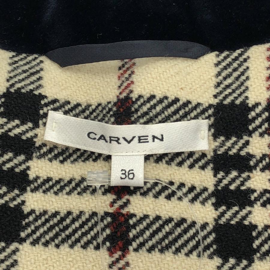 CARVEN ヴァージンウールボアジャケット サイズ34 アイボリー CARVEN 