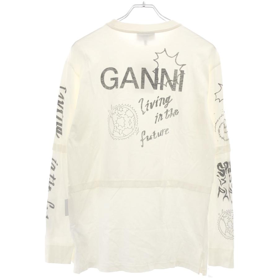 GANNI ガニー Long Sleeves Tee レイヤードデザインロングスリーブT 