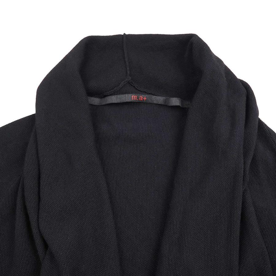 m.a+（エムエークロス） ドレープカーディガン ブラック IT589C22KNE9
