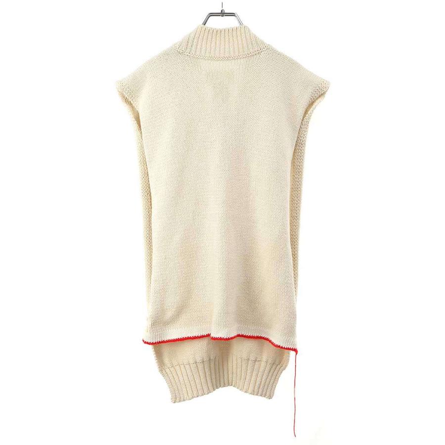 美品✨メゾンマルジェラ　ダメージ加工 Vネック オーバーサイズ ニットベスト Maison Margiela（メゾンマルジェラ） 4 14 ベスト SI1TH0001 S18064