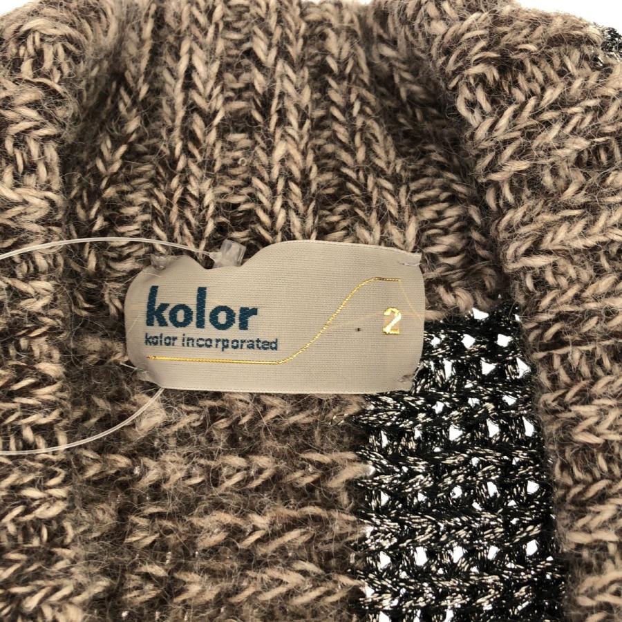 クレイジー kolor カラー 18AW クレイジーパターンVネックニット  