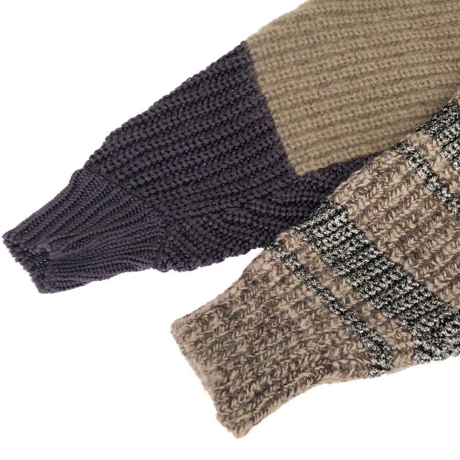 クレイジー kolor カラー 18AW クレイジーパターンVネックニット 