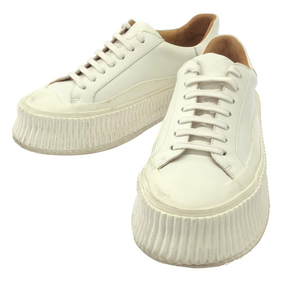 ジルサンダーJILSANDERホワイトレザースニーカー