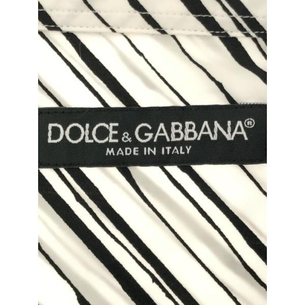 DOLCE&GABBANA ドルチェ＆ガッバーナ ダイアゴナルストライプコットンシャツ ホワイト サイズ:42 メンズ IT5QYG3WA7XC｜modescape｜03