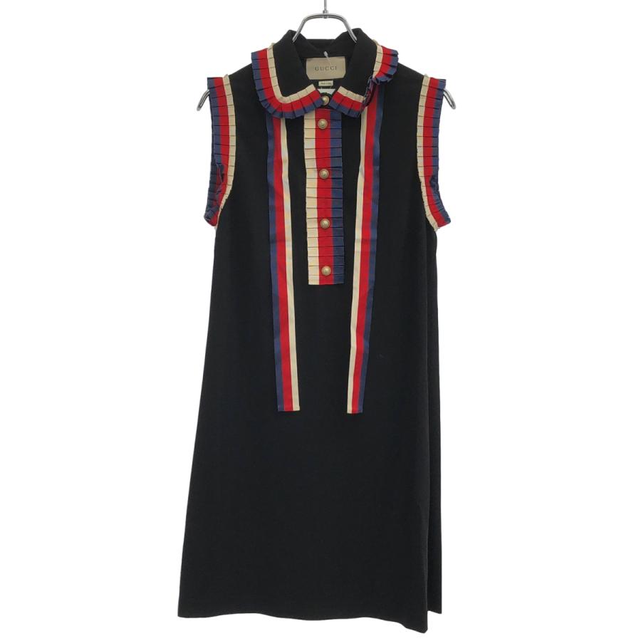 GUCCI（グッチ） シェリーラインフリルノースリーブワンピース 457036