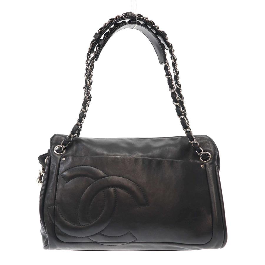 CHANEL シャネル 2007 Coco Charm Shoulder Bag ココチャームラムスキンショルダーバッグ  ブラック - CHANEL（シャネル） 2007 Coco Charm Shoulder Bag ココチャーム