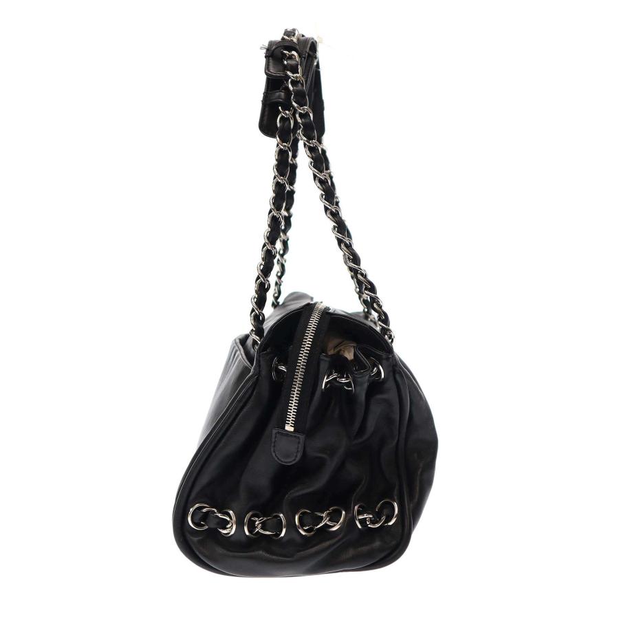 CHANEL シャネル 2007 Coco Charm Shoulder Bag ココチャームラムスキンショルダーバッグ  ブラック - CHANEL（シャネル） 2007 Coco Charm Shoulder Bag ココチャーム