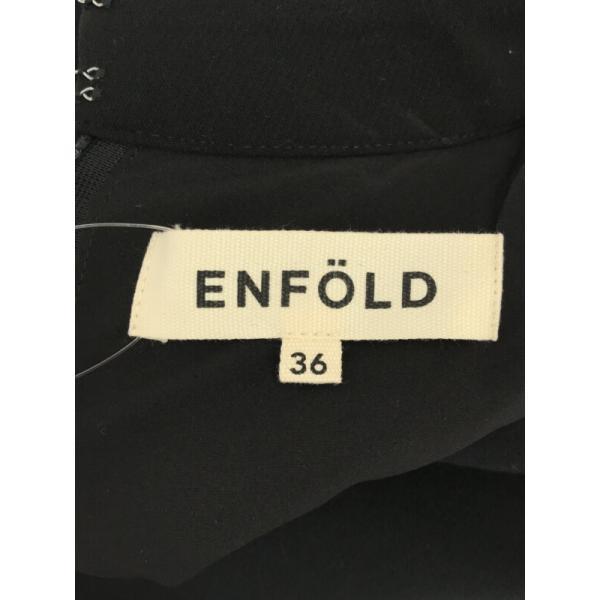 ENFOLD エンフォルド Vネックレイヤードワンピース ブラック ENFOLD エンフォルド Vネックレイヤードワンピース ブラック