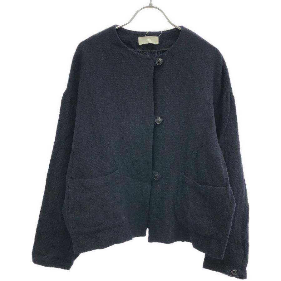 かぐれ kagure 24AW ウールリネンクルーネックジャケット GA47-27S004