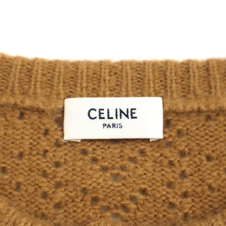 CELINE セリーヌ カシミヤシルクブレンド カーディガン 2AD0R533M.04FG ブラウン M CELINE（セリーヌ） カシミヤシルクブレンド カーディガン 2AD0R533M