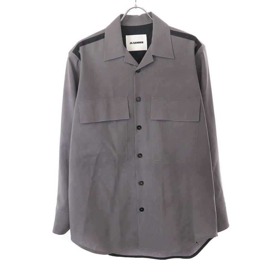 JIL SANDER（ジルサンダー） 21AW ウールオープンカラーポケットシャツ