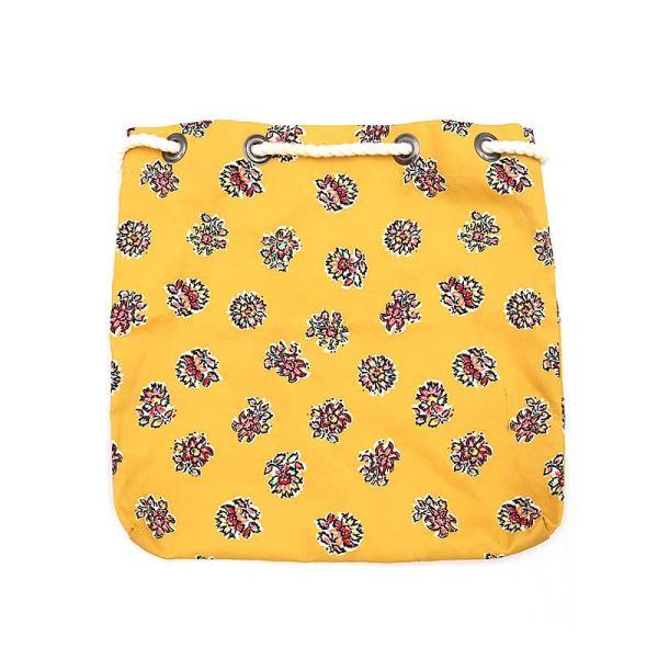 souleiado ソレイアード フラワー巾着バッグ イエロー IT5YI1E556DM  