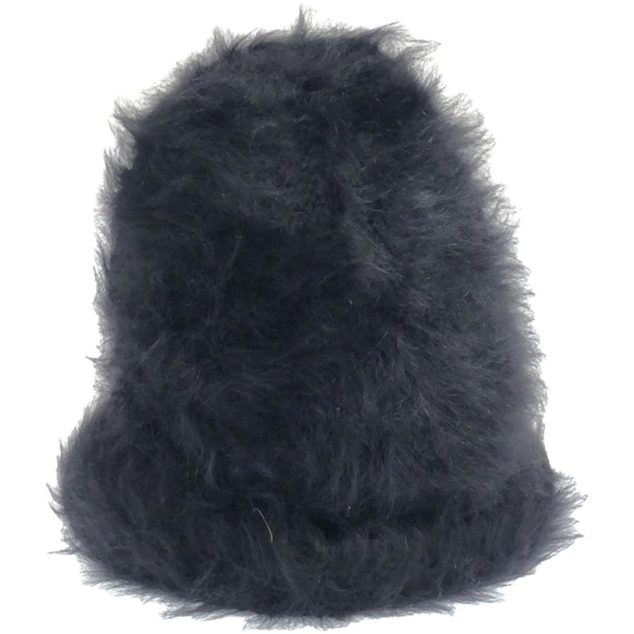 Alexander Wang ニット帽 黒 ソフトストレッチウール ロゴビーニー