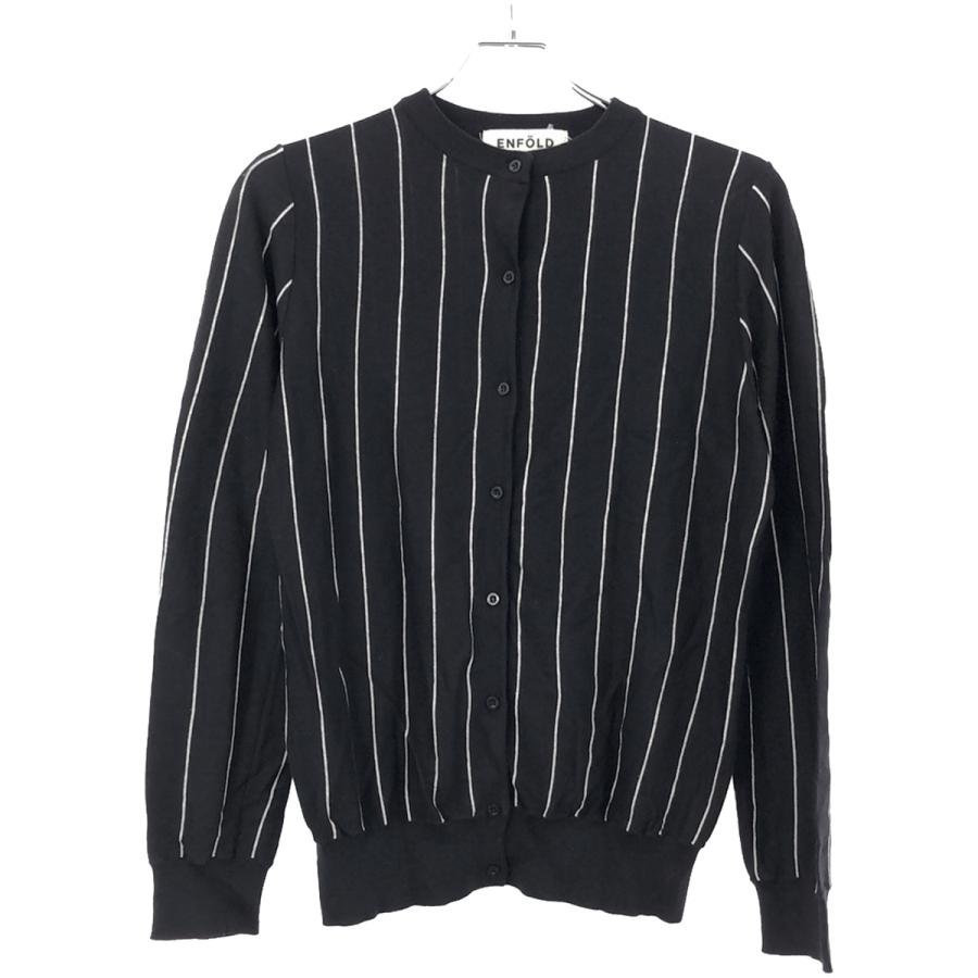 ENFOLD エンフォルド ストライプカーディガン 3009A670-1180 ダーク  