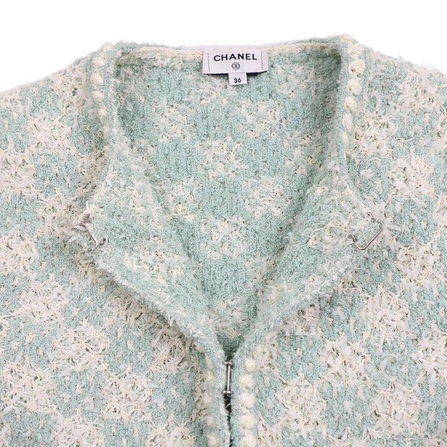 CHANEL シャネル 23SS ココボタンノーカラーツイードジャケット CHANEL シャネル 23SS ココボタンノーカラーツイードジャケット