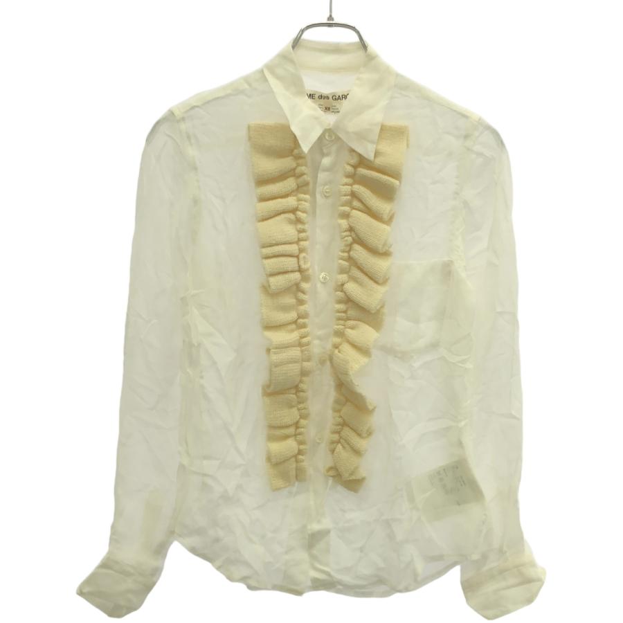 COMME des GARCONS コムコム　シアーブラウス 16ss コムデギャルソン COMME des GARCONS フリル シアー シャツ