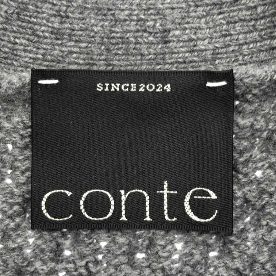 【新品】  conte / コンテ | ケーブル ローゲージ Vネックカーディガン | F | ブラック | レディース conte コンテ 25AW WO/CA CABLE VCD ケーブル ローゲージ Vネック