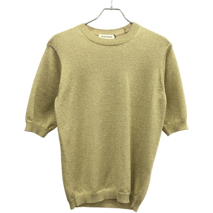 MADISON BLUE（マディソンブルー） 24SS CREW NECK H/S KN Lame  