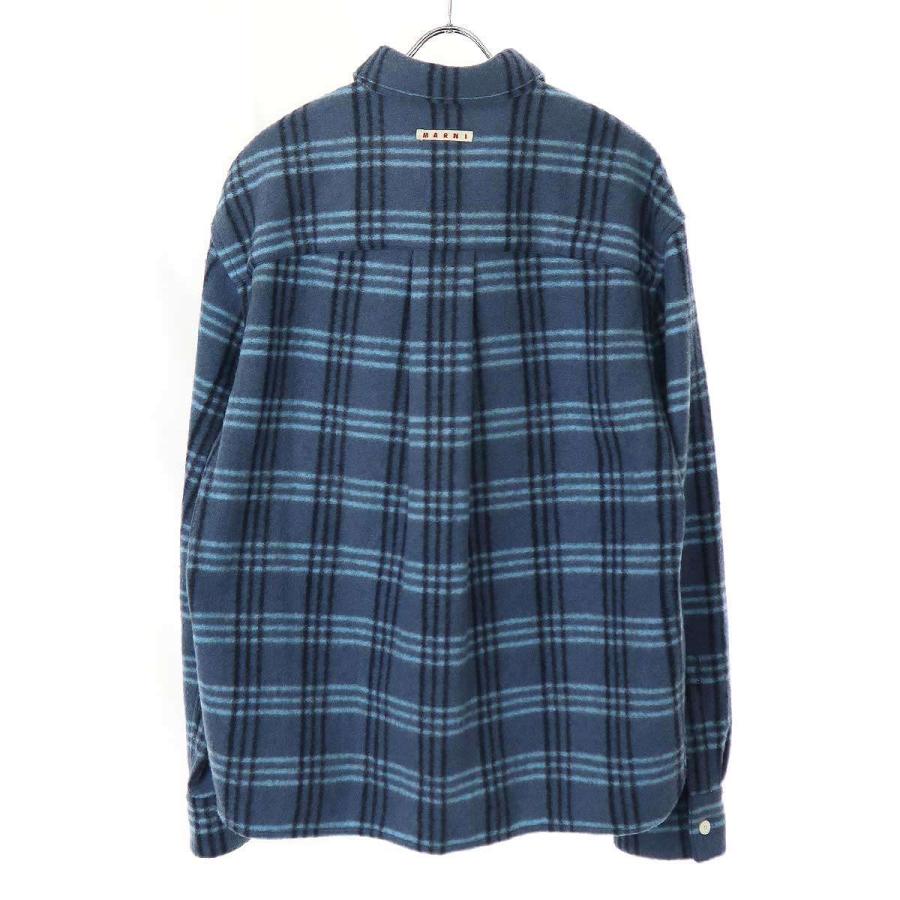 MARNI マルニ 23AW ウールパイルチェックシャツ CUMU0212A2 MARNI マルニ 23AW ウールパイルチェックシャツ CUMU0212A2